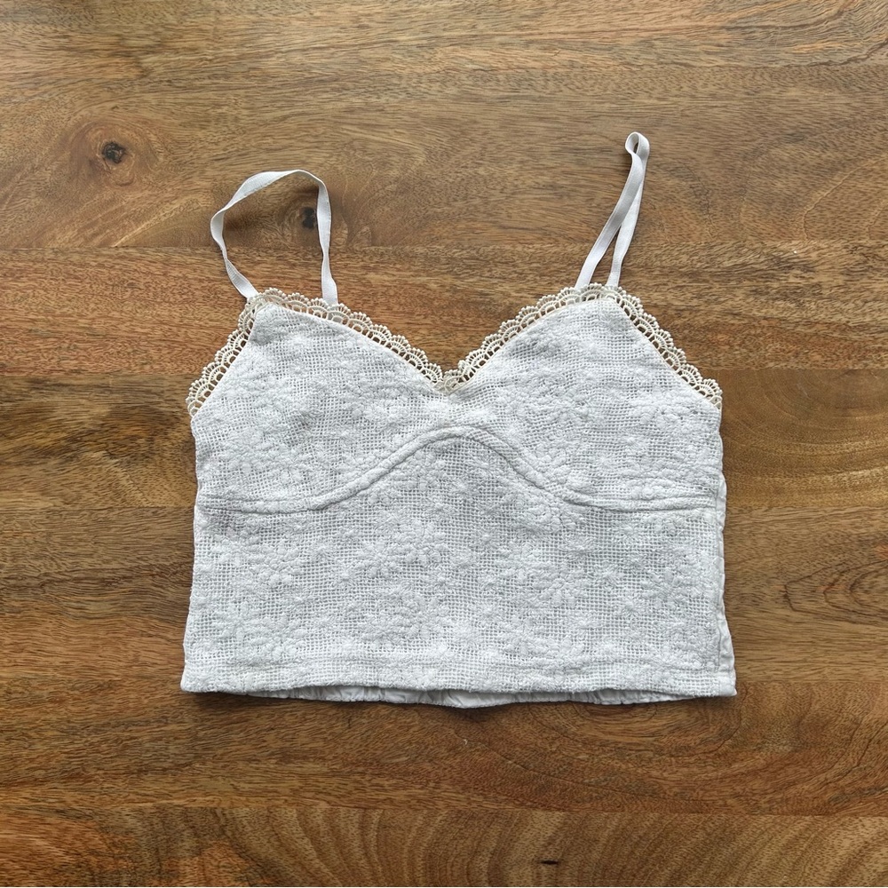 Mavi White Lace Structured Camisole
